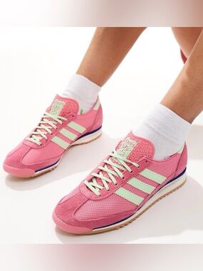 adidas Originals SL 72 OG sneakers in pink and green